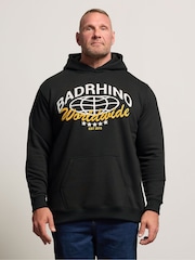 BadRhino Big & Tall Black Worldwide Graphic Print Hoodie - Image 1 of 6
