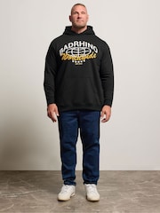 BadRhino Big & Tall Black Worldwide Graphic Print Hoodie - Image 2 of 6
