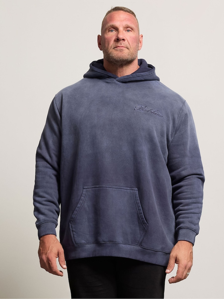 BadRhino Big & Tall Blue Sun Bleached Hoodie - Image 1 of 6