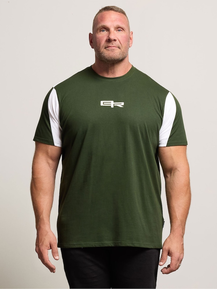 BadRhino Big & Tall Green Cut & Sew T-Shirt - Image 1 of 6