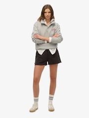 Superdry Black Essential Logo Garment Dye Shorts - Image 2 of 6