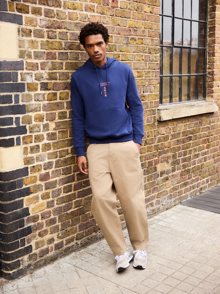 Blue Hokusai Licence Graphic Crew Neck Sweatshirt - Image 2 of 8 Blue Hokusai Licence Graphic Crew Neck Sweatshirt - Image 2 of 8