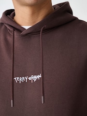 بني - Seminal Licence Skull Graphic Hoodie - صورة 4 من 9