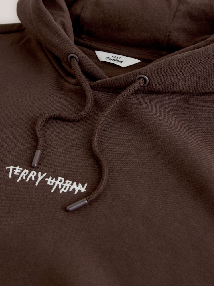 بني - Seminal Licence Skull Graphic Hoodie - صورة 9 من 9