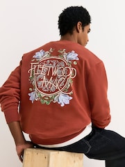 Rust Brown Fleetwood Mac Licence Graphic Crew Sweatshirt - Image 1 of 8