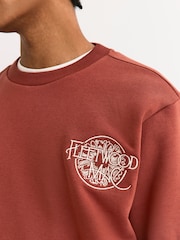 Rust Brown Fleetwood Mac Licence Graphic Crew Sweatshirt - Image 4 of 8