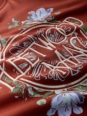 Rust Brown Fleetwood Mac Licence Graphic Crew Sweatshirt - Image 7 of 8