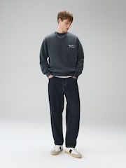 Slate Grey Fender Graphic Crew Neck Sweatshirt - Image 3 of 8