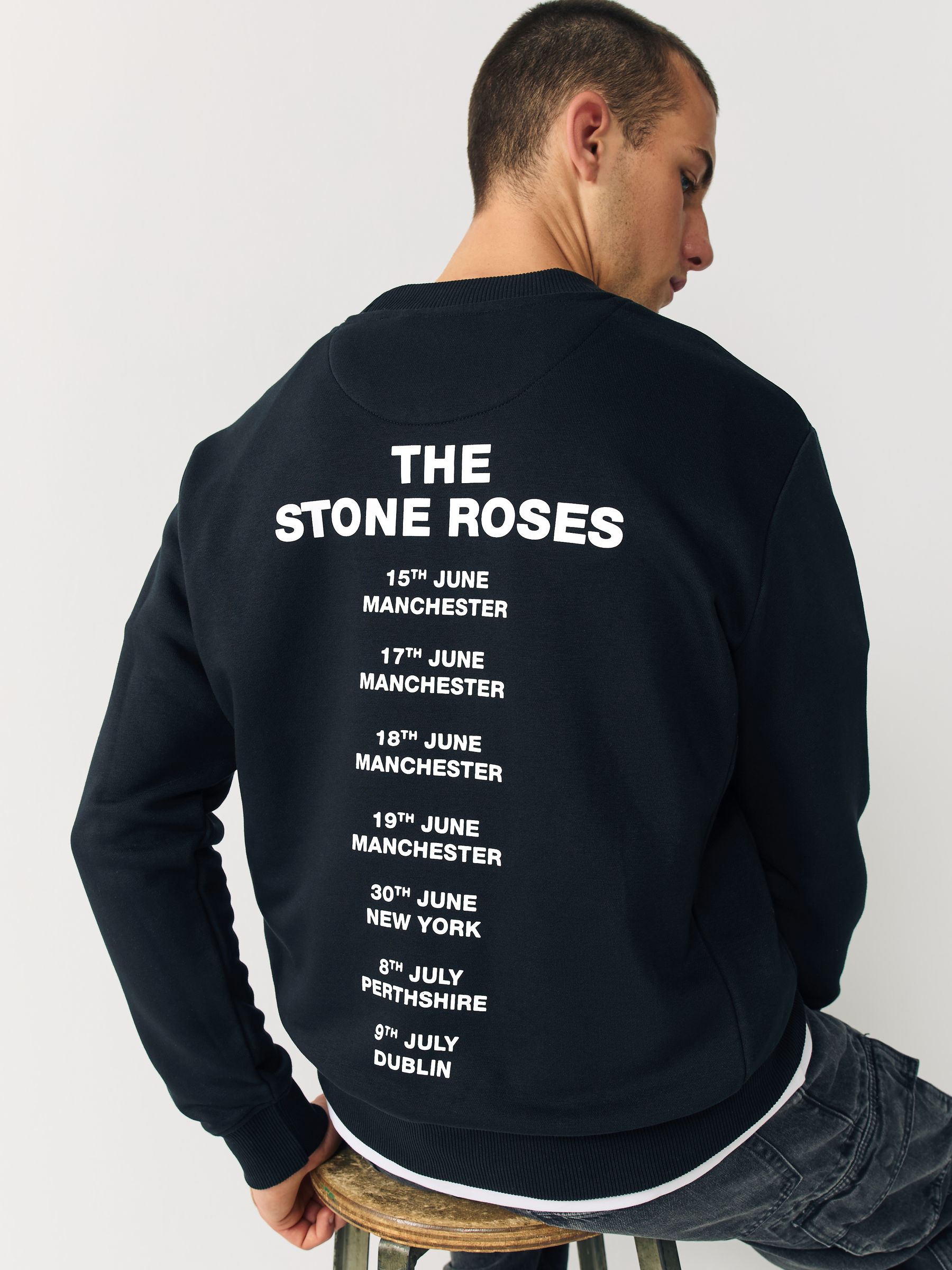 Comprar Preto - Moletom Stone Roses Graphic Licence Crew from Next