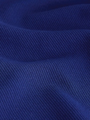 Cobalt Blue Jersey Twill Popper Shacket - Image 8 of 10