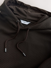 Chocolate Brown Textured Overhead Hoodie - Image 7 of 8