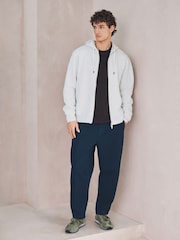 Grau meliert - Linear Texture Zip Through Hoodie - Bild 2 von 7