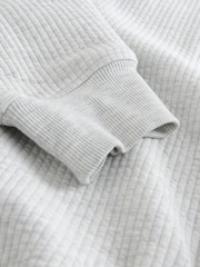 Grau meliert - Linear Texture Zip Through Hoodie - Bild 7 von 7