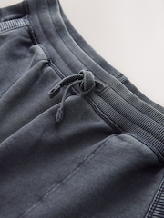 Grey Relaxed Fit Garment Wash Wide Fit Cotton Rich Heavyweight Joggers - Image 8 of 9