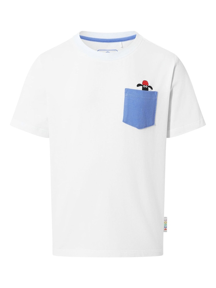 Tog 24 White Kids Beltex Shaun The Sheep T-Shirt - Image 5 of 5