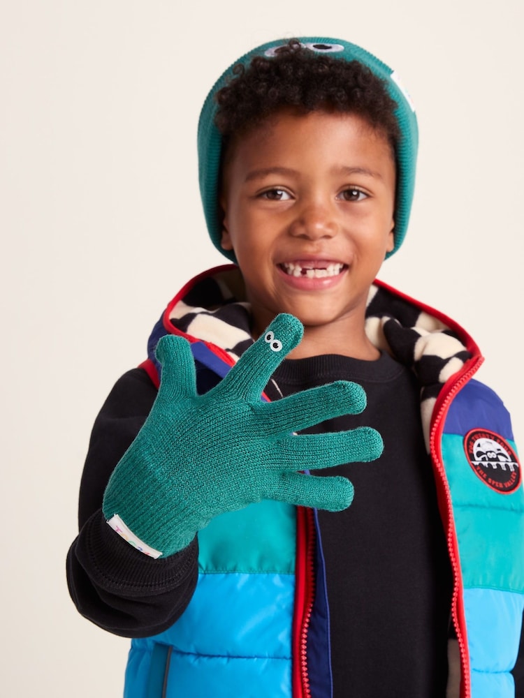 Tog 24 Green Kids Soay Shaun The Sheep Knit Gloves - Image 1 of 5 Tog 24 Green Kids Soay Shaun The Sheep Knit Gloves - Image 1 of 5