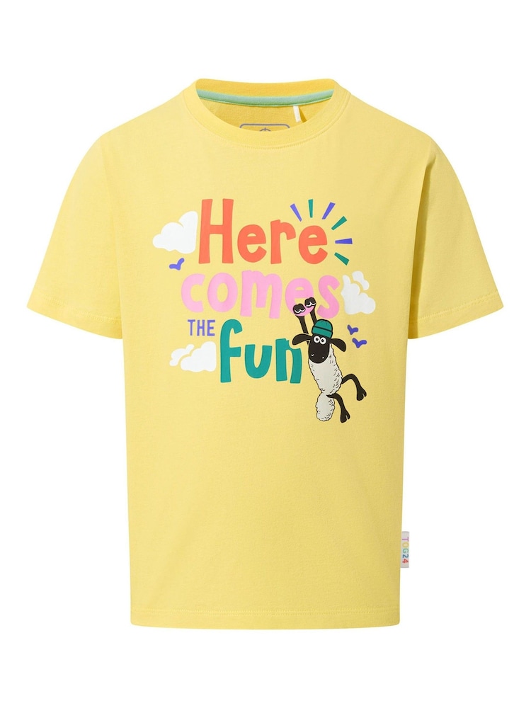 Tog 24 Yellow Kids Boreray Shaun The Sheep T-Shirt - Image 6 of 6