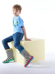 Tog 24 Black Kids Border Shaun The Sheep Wellies - Image 1 of 2