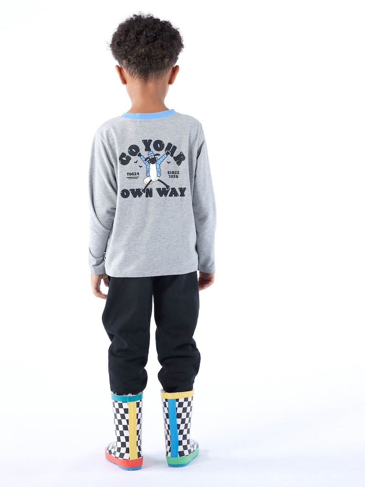Tog 24 Grey Kids Ryeland Shaun The Sheep Long Sleeve T-Shirt - Image 2 of 6