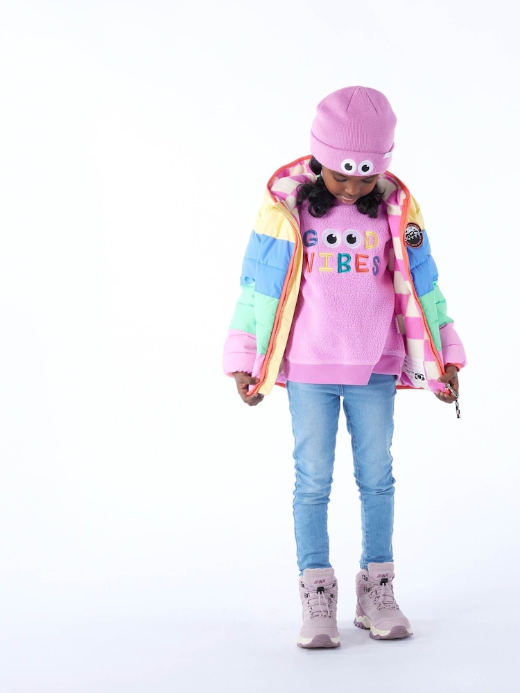 Tog 24 Pink Kids Swaledale Shaun The Sheep Print  Sherpa Sweater - Image 2 of 6