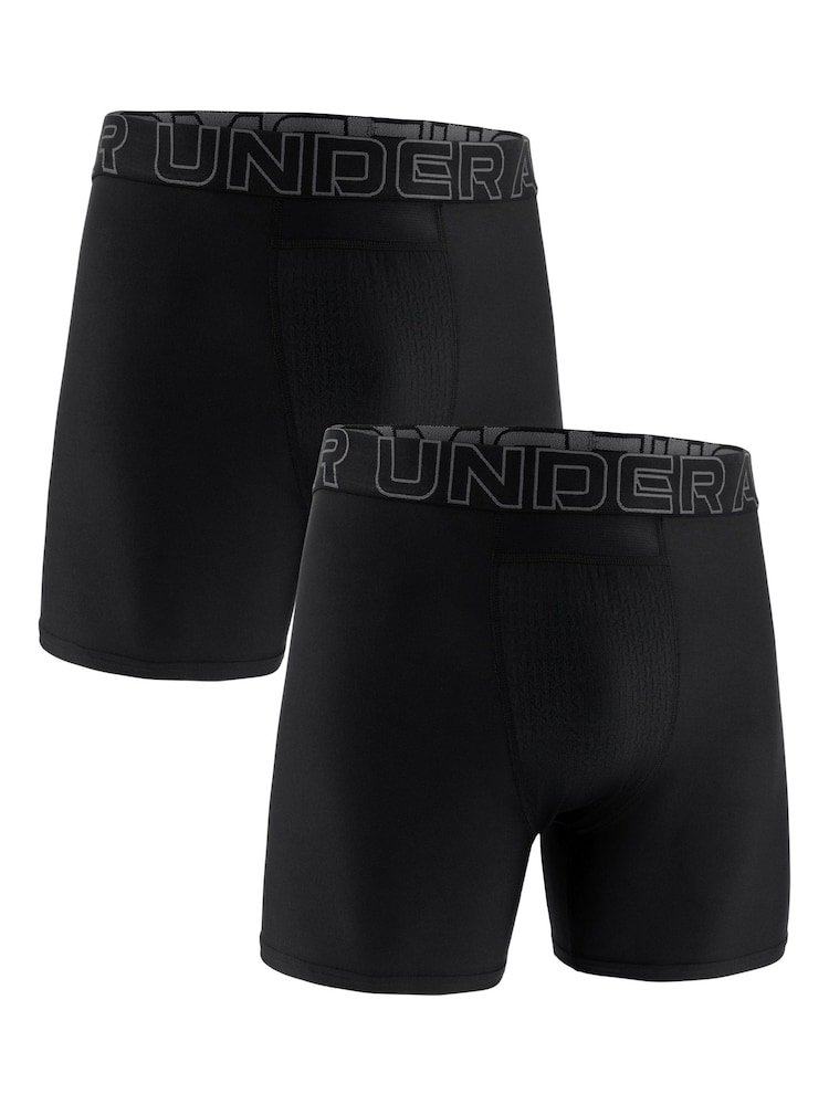 Under Armour Black Performance Tech Mesh Pouch Men's 6" Underwear 2-Pack - Image 1 of 4