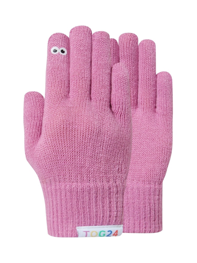 Tog 24 Pink Kids Soay Shaun The Sheep Knit Gloves - Image 4 of 4 Tog 24 Pink Kids Soay Shaun The Sheep Knit Gloves - Image 4 of 4