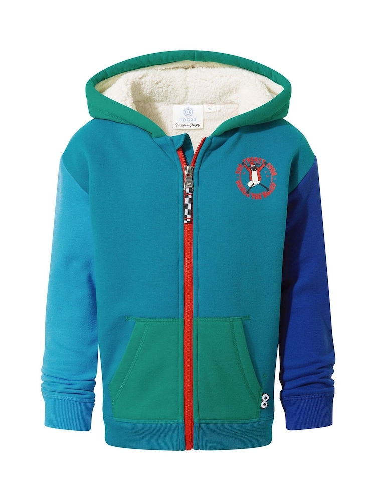 Tog 24 Blue Kids Southdown Shaun The Sheep Print Zip Sweater - Image 6 of 6