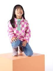 Tog 24 Pink Kids Brecknock Shaun The Sheep Print Zip Neck Fleece - Image 5 of 6