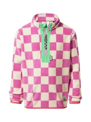 Tog 24 Pink Kids Brecknock Shaun The Sheep Print Zip Neck Fleece - Image 6 of 6