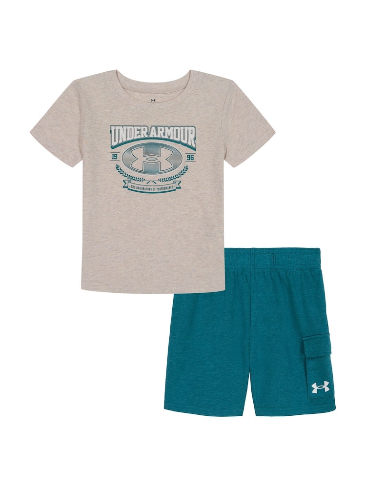 Under Armour Brown Rival Terry Shorts Set - Image 1 of 5