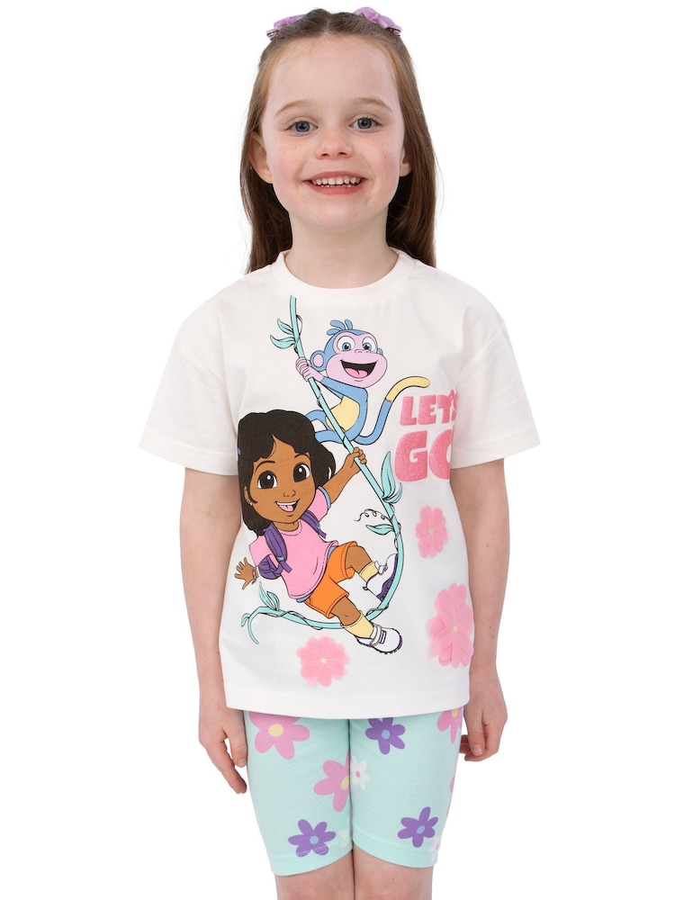 Character White Dora T-Shirt And Shorts Set - Image 1 of 11