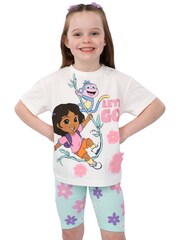 Character White Dora T-Shirt And Shorts Set - Image 2 of 11