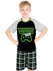 Harry Bear Black Gaming Weekend Warrior Short Pyjamas - Image 5 of 12