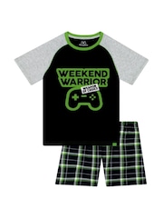 Harry Bear Black Gaming Weekend Warrior Short Pyjamas - Image 7 of 12