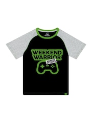 Harry Bear Black Gaming Weekend Warrior Short Pyjamas - Image 8 of 12
