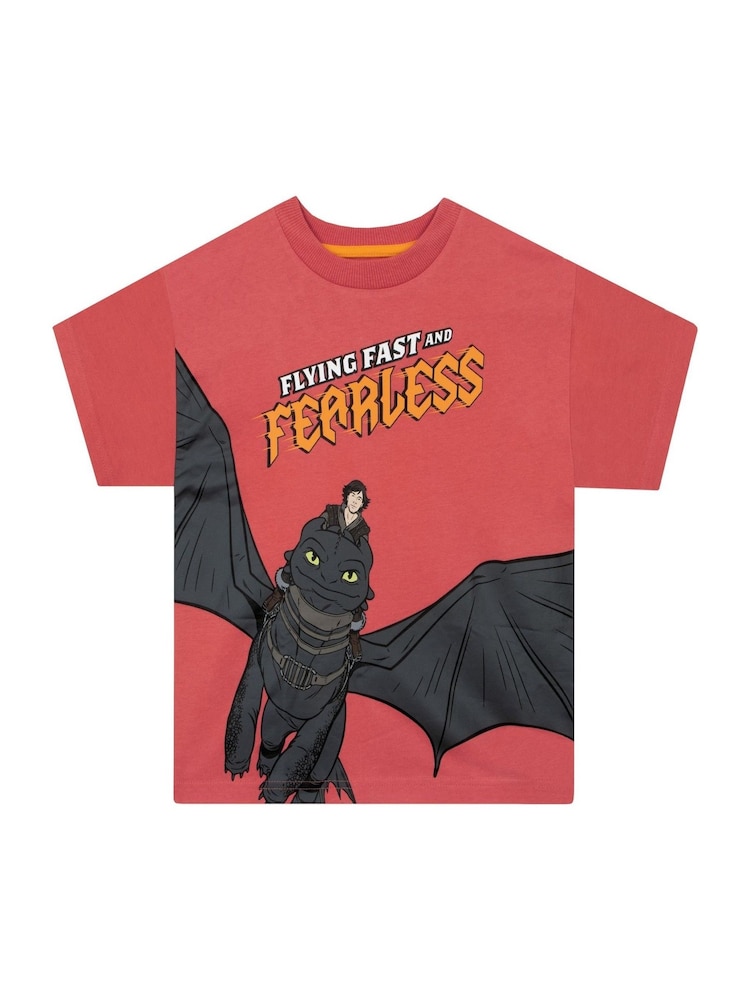 Character Red How To Train Your Dragon Print Short Sleeve T-Shirt - Image 1 of 12