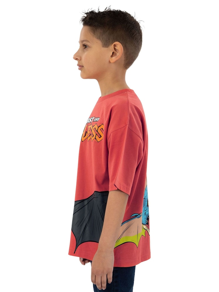 Buy Character Red How To Train Your Dragon Print Short Sleeve T