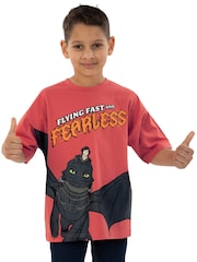 Character Red How To Train Your Dragon Print Short Sleeve T-Shirt - Image 9 of 12