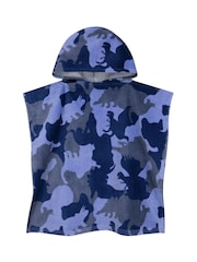 Character Blue Harry Bear Dino Towel Poncho - Image 1 of 7