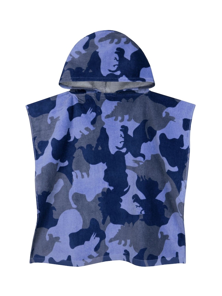 Character Blue Harry Bear Dino Towel Poncho - Image 1 of 7