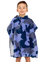 Character Blue Harry Bear Dino Towel Poncho - Image 6 of 7