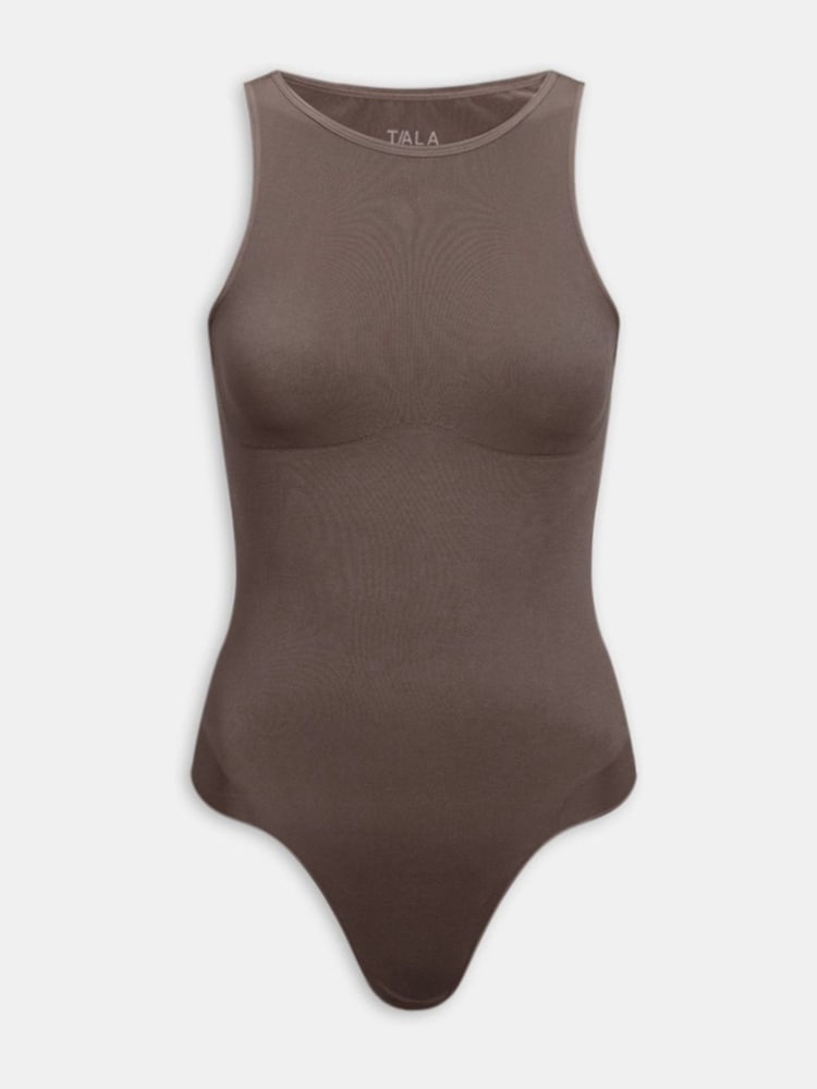 TALA Brown 365 Contour Sleeveless Boat Neck Bodysuit - Image 3 of 3