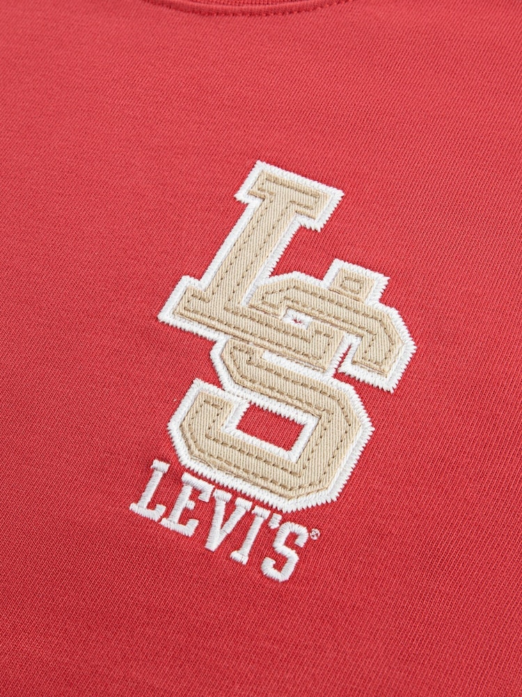 Levi's® Red Varsirty Monogram Chest Logo Short Sleeve T-Shirt - Image 2 of 3