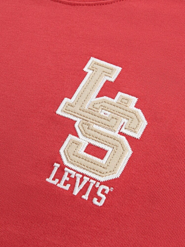 Levi's® Red Varsirty Monogram Chest Logo Short Sleeve T-Shirt - Image 2 of 3 Levi's® Red Varsirty Monogram Chest Logo Short Sleeve T-Shirt - Image 2 of 3