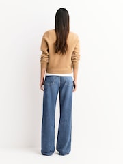 Rag & Bone Petra Miramar Terry Wide Leg Jeans - Image 2 of 7