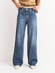 Rag & Bone Petra Miramar Terry Wide Leg Jeans - Image 5 of 7