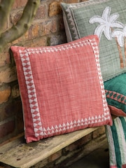 Gallery Direct Orange Suki Embroider Border Apricot Cushion - Image 1 of 4