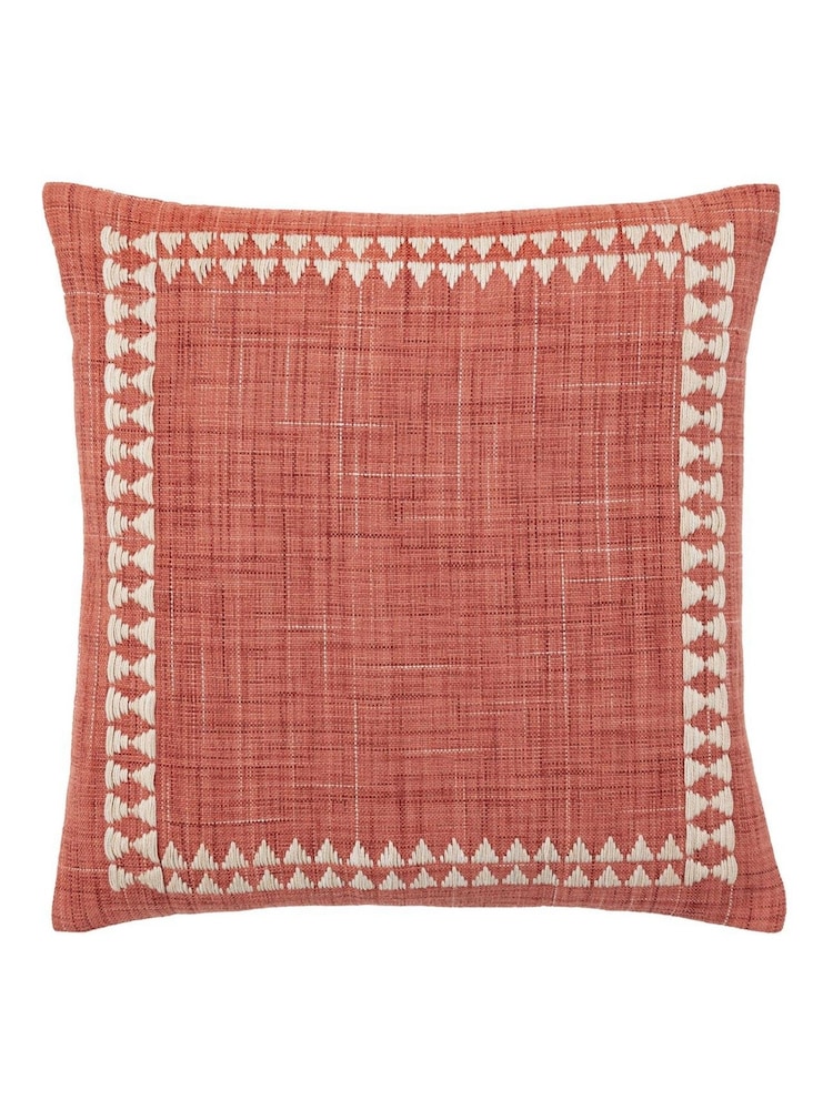 Gallery Home Orange Suki Embroider Border Apricot Cushion - Image 2 of 3 Gallery Home Orange Suki Embroider Border Apricot Cushion - Image 2 of 3