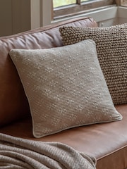 Gallery Direct Taupe Tavira Woven Cushion - Image 1 of 3
