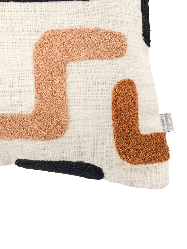 Gallery Direct Orange Lior Embroidered Nutmeg Cushion - Image 2 of 4 Gallery Direct Orange Lior Embroidered Nutmeg Cushion - Image 2 of 4
